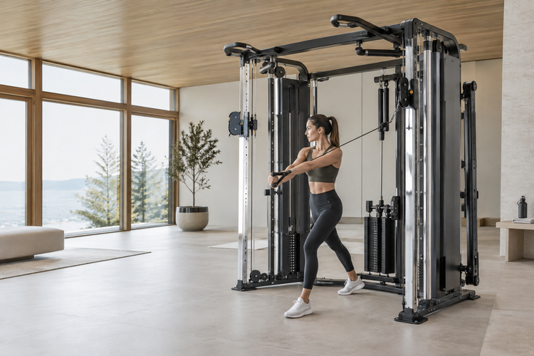 Functional home gym in a luxury residential fitness room
